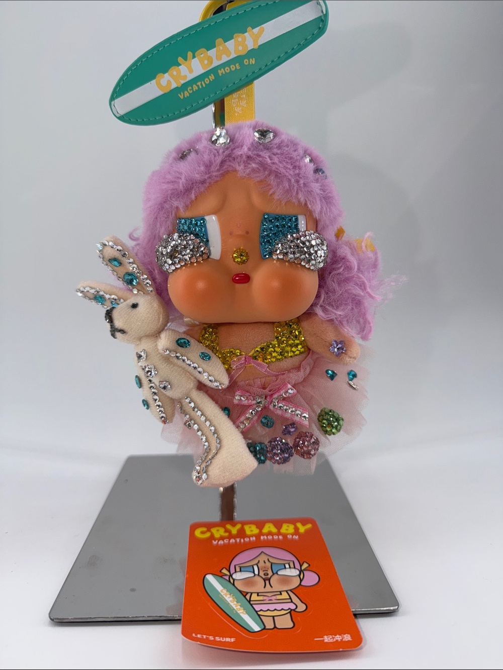 Authentic Crybaby Let’s Surf Vacation Mode Plush Phone Charm NWT